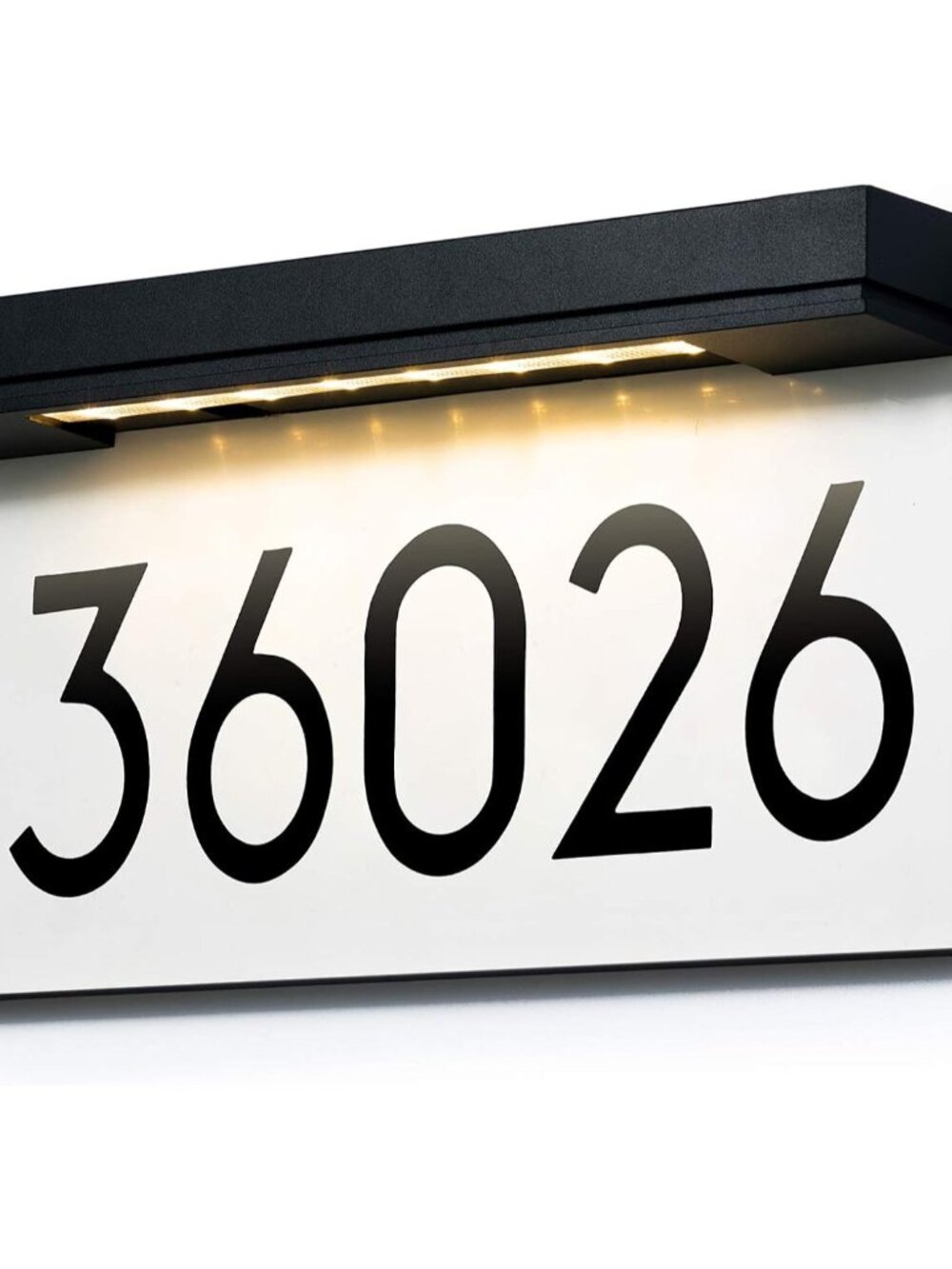 Solar Address Sign, Lighted House Numbers for Outside Waterproof 12x7.1inch